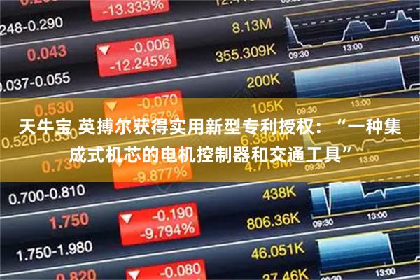 天牛宝 英搏尔获得实用新型专利授权：“一种集成式机芯的电机控制器和交通工具”