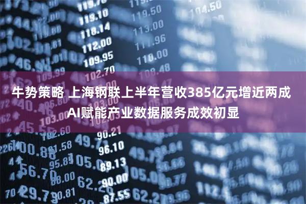 牛势策略 上海钢联上半年营收385亿元增近两成 AI赋能产业数据服务成效初显